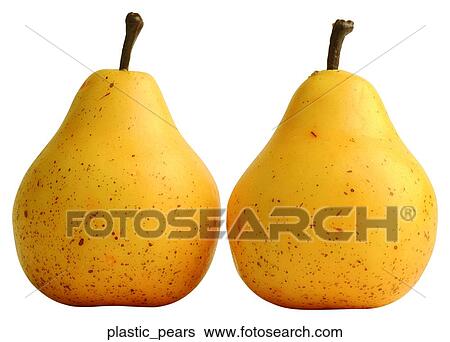 Plastic pears View Large Photo Image Stock Photograph - Plastic pears. Fotosearch