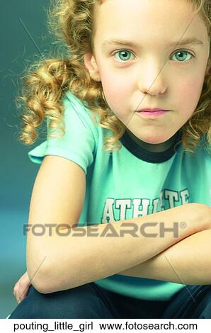 Stock Image - Pouting little girl. Fotosearch