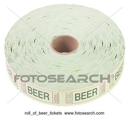 Roll of beer tickets View Large Photo Image Stock Photograph - Roll of beer tickets. Fotosearch