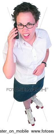 Roller skater on mobile View Large Photo Image Stock Image - Roller skater on mobile. Fotosearch
