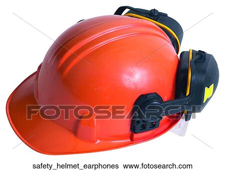 Safety helmet earphones View Large Photo Image Stock Photograph - Safety helmet earphones. Fotosearch