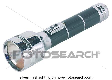 Silver flashlight torch View Large Photo Image Stock Image - Silver flashlight torch. Fotosearch