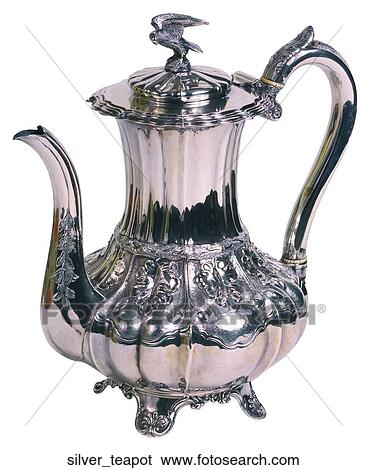 Silver teapot View Large Photo Image Stock Photograph - Silver teapot. Fotosearch