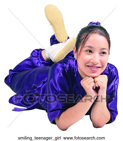 Stock Image - Smiling teenager girl. Fotosearch