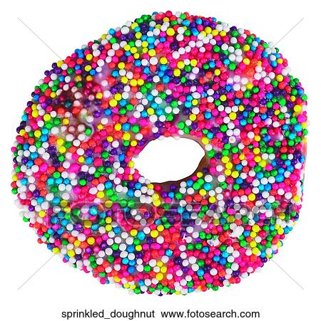 Sprinkled doughnut View Large Photo Image Stock Photograph - Sprinkled doughnut. Fotosearch