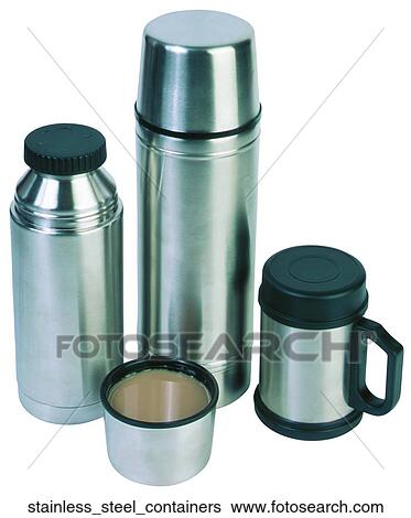 Stainless steel containers View Large Photo Image Stock Photograph - Stainless steel containers. Fotosearch