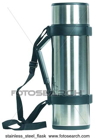 Stainless steel flask View Large Photo Image Stock Image - Stainless steel flask. Fotosearch