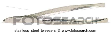 Stock Image - Stainless steel tweezers 2. Fotosearch