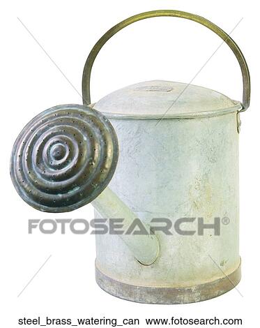 Steel brass watering can View Large Photo Image Picture - Steel brass watering can. Fotosearch