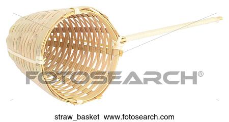 Stock Photograph - Straw basket. Fotosearch
