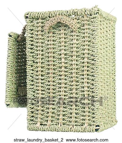 Stock Image - Straw laundry basket 2. Fotosearch