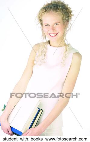 Student with books View Large Photo Image Stock Photograph - Student with books. Fotosearch