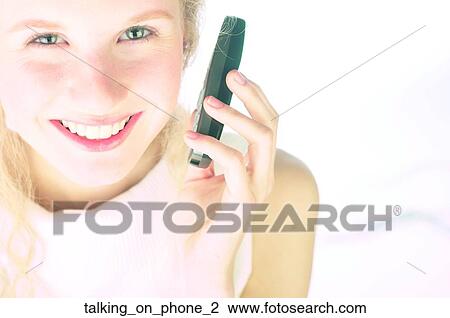 Stock Image - Talking on phone 2. Fotosearch