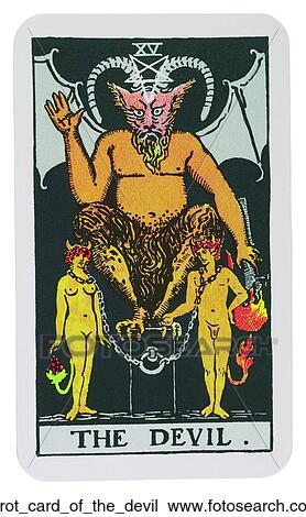 Stock Image - Tarot card of the devil. Fotosearch