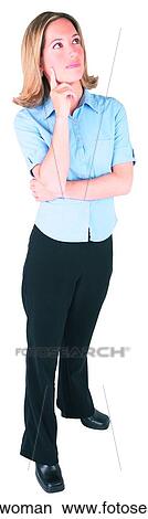 Picture - Thinking woman. Fotosearch