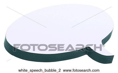 Stock Image - White speech bubble 2. Fotosearch