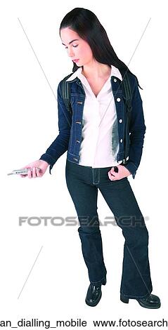 Woman dialling mobile View Large Photo Image Stock Image - Woman dialling mobile. Fotosearch