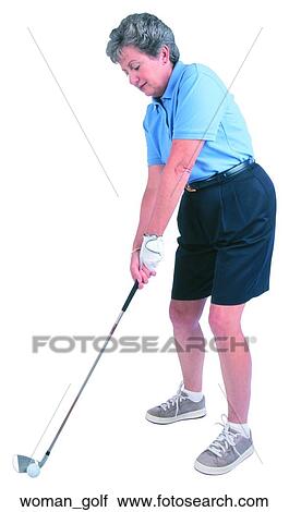 Stock Image - Woman golf. Fotosearch