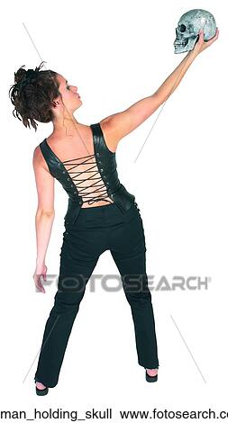 Woman holding skull View Large Photo Image Stock Image - Woman holding skull. Fotosearch