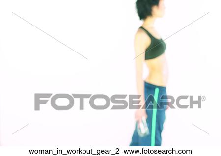Stock Image - Woman in workout gear 2. Fotosearch