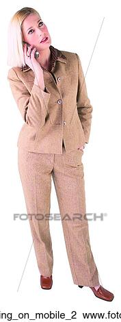 Stock Image - Woman talking on mobile 2. Fotosearch