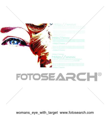 Womans eye with target View Large Photo Image Stock Photograph - Womans eye with target. Fotosearch