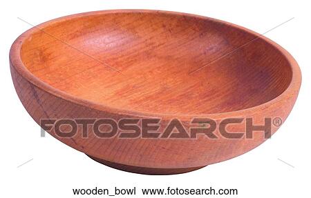 Stock Image - Wooden bowl. Fotosearch