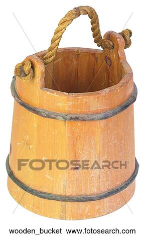 Stock Photograph - Wooden bucket. Fotosearch