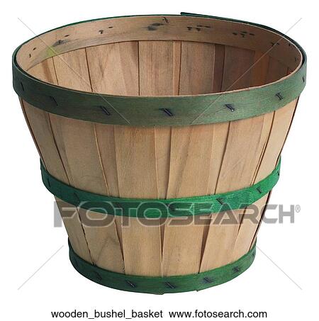 Stock Photograph - Wooden bushel basket. Fotosearch