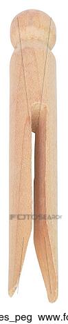 Stock Image - Wooden clothes peg. Fotosearch