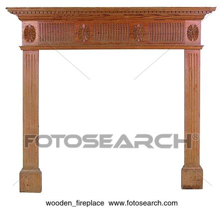 Wooden fireplace View Large Photo Image Stock Image - Wooden fireplace. Fotosearch