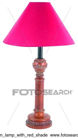 Wooden lamp with red shade View Large Photo Image Stock Image - Wooden lamp with red shade. Fotosearch