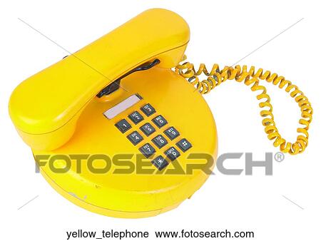 Stock Image - Yellow telephone. Fotosearch
