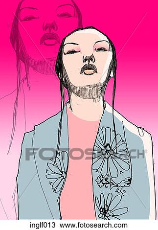 Drawing - illustration, people, funk. Fotosearch