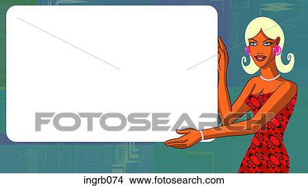 Stock Illustration - digital, illustration, women, people. Fotosearch