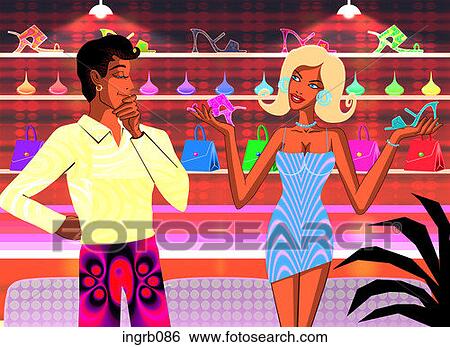 Stock Illustration - digital, illustration, women, people. Fotosearch
