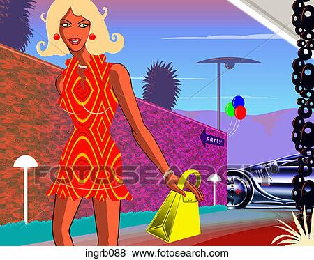 Stock Illustration - digital, illustration, women, people. Fotosearch