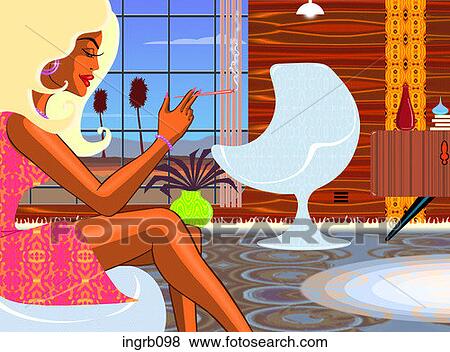 Stock Illustration - digital, illustration, women, people. Fotosearch
