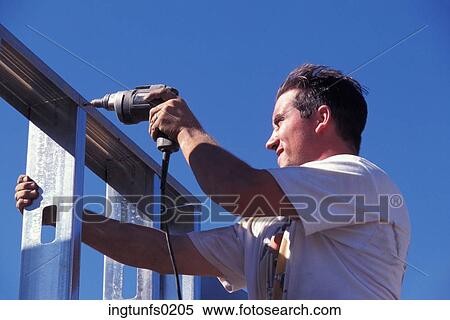 Aluminum Frame House Construction View Large Photo Image Stock Photography - Aluminum Frame House Construction. Fotosearch