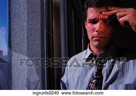 Businessman Thinking Hard and Looking Troubled View Large Photo Image Stock Image - Businessman Thinking Hard and Looking Troubled. Fotosearch