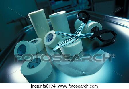 Gauze Tray with Scissors View Large Photo Image Picture - Gauze Tray with Scissors. Fotosearch