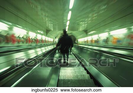 Using an Escalator View Large Photo Image Stock Photography - Using an Escalator. Fotosearch
