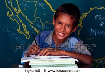 Stock Photography - Boy Studying. Fotosearch
