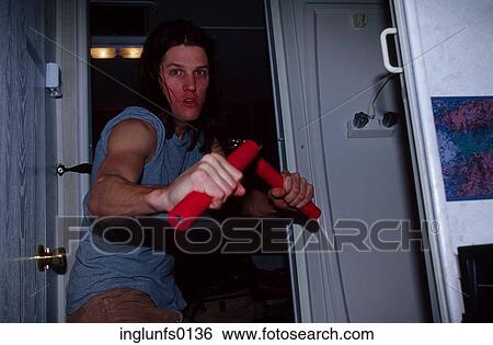 Dude With Nunchuks View Large Photo Image Stock Photograph - Dude With Nunchuks. Fotosearch