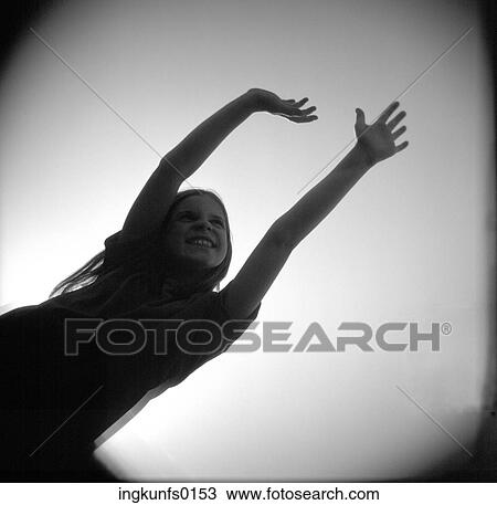 Stock Image - Girl Stretching Arms. Fotosearch