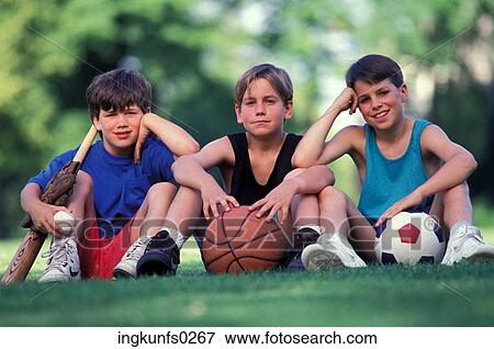 Little Boys Playing Sports View Large Photo Image Stock Photo - Little Boys Playing Sports. Fotosearch