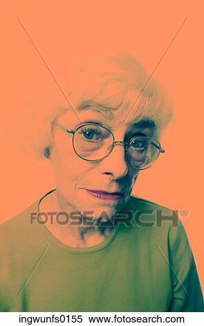 Stock Photography - Portrait of Spunky Old Lady. Fotosearch
