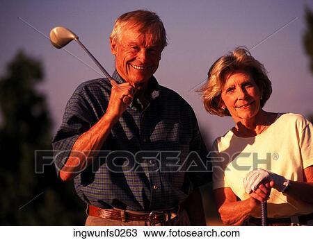 Senior Couple Golfing View Large Photo Image Stock Image - Senior Couple Golfing. Fotosearch