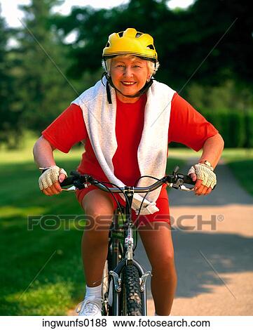 Woman on Bike View Large Photo Image Stock Photo - Woman on Bike. Fotosearch