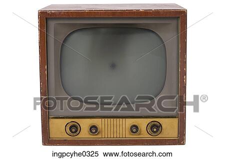 Stock Photography - Antique wooden television . Fotosearch